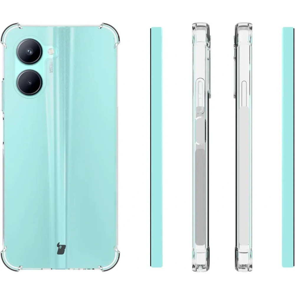 Etui + 2x szkło na ekran Bizon Case Clear Pack do Realme C33 przezroczyste