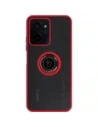 Kup Etui s úchopem na prst Bizon Case Hybrid Ring pro Realme C33 / C30 / Narzo 50i Prime kouřové s červeným rámečkem - BIZ726 - {ean13} - Sklep Home Screen
