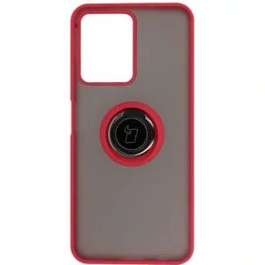 Kup Etui z uchwytem na palec Bizon Case Hybrid Ring do Realme C33 / C30 / Narzo 50i Prime przydymione z czerwoną ramką - BIZ726 - {ean13} - Sklep Home Screen