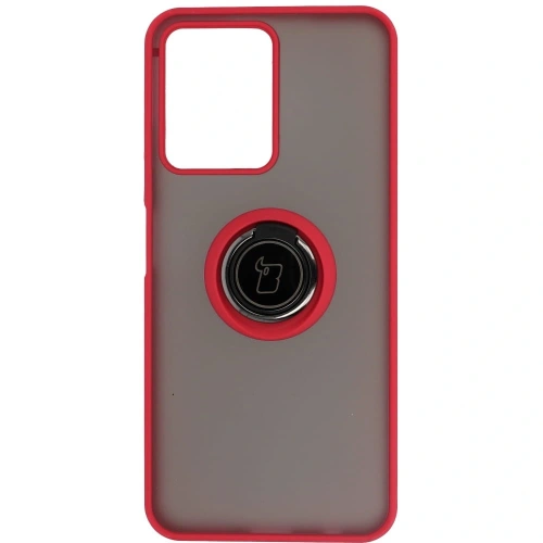 Kup Bizon Case Hybrid Ring Realme C33 / C30 / Narzo 50i Prime fumuriu cu un cadru roșu - BIZ726 - {ean13} - Sklep Home Screen
