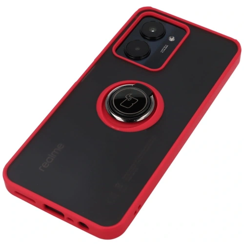 Kup Bizon Case Hybrid Gyűrű Realme C33 / C30 / Narzo 50i Prime füstös piros kerettel - BIZ726 - {ean13} - Sklep Home Screen
