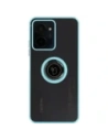 Kup Etui z uchwytem na palec Bizon Case Hybrid Ring do Realme C33 / C30 / Narzo 50i Prime przydymione z jasnoniebieską ramką - BIZ727 - {ean13} - Sklep Home Screen