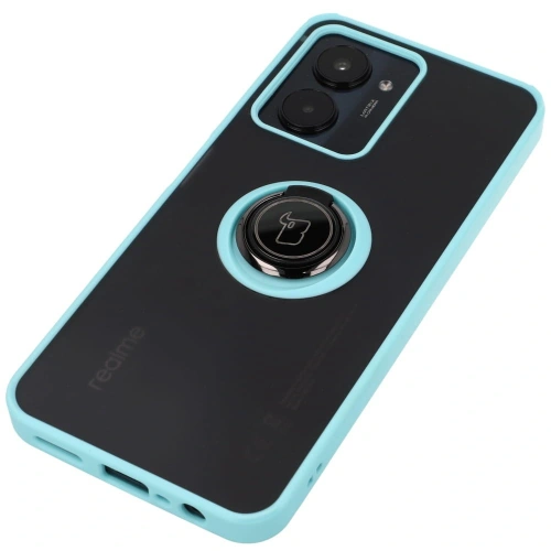 Kup Bizon Case Hybrid Ring Realme C33 / C30 / Narzo 50i Prime fumuriu cu un cadru de un albastru deschis - BIZ727 - {ean13} - Sklep Home Screen