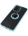 Kup Etui z uchwytem na palec Bizon Case Hybrid Ring do Realme C33 / C30 / Narzo 50i Prime przydymione z jasnoniebieską ramką - BIZ727 - {ean13} - Sklep Home Screen