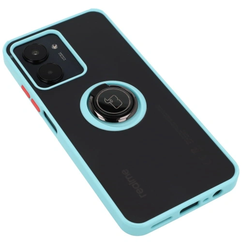 Kup Bizon Case Hybrid Ring Realme C33 / C30 / Narzo 50i Prime fumuriu cu un cadru de un albastru deschis - BIZ727 - {ean13} - Sklep Home Screen