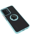 Kup Etui z uchwytem na palec Bizon Case Hybrid Ring do Realme C33 / C30 / Narzo 50i Prime przydymione z jasnoniebieską ramką - BIZ727 - {ean13} - Sklep Home Screen
