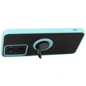 Kup Etui z uchwytem na palec Bizon Case Hybrid Ring do Realme C33 / C30 / Narzo 50i Prime przydymione z jasnoniebieską ramką - BIZ727 - {ean13} - Sklep Home Screen