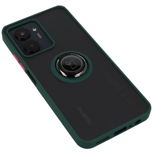 Buy Bizon Case Hybrid Ring Realme C33 / C30 / Narzo 50i Prime smoky with a dark green frame - BIZ728 - {ean13} - Home Screen Store Europe