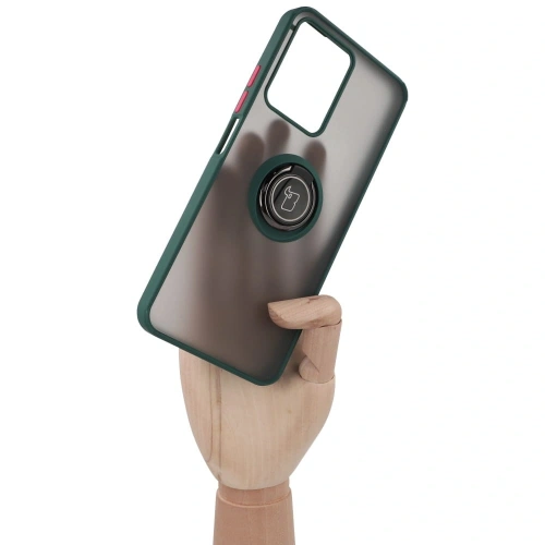 Buy Bizon Case Hybrid Ring Realme C33 / C30 / Narzo 50i Prime smoky with a dark green frame - BIZ728 - {ean13} - Home Screen Store Europe