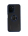 Kup Bizon Case Hybrid Ring Realme C33 / C30 / Narzo 50i Prime fumuriu cu un cadru albastru marin. - BIZ729 - {ean13} - Sklep Home Screen