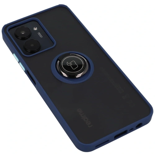Kup Etui s držákem na prst Bizon Case Hybrid Ring pro Realme C33 / C30 / Narzo 50i Prime kouřové s modrým rámečkem - BIZ729 - {ean13} - Sklep Home Screen