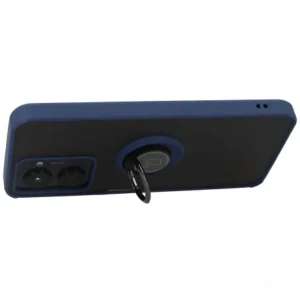 Kup Etui s držákem na prst Bizon Case Hybrid Ring pro Realme C33 / C30 / Narzo 50i Prime kouřové s modrým rámečkem - BIZ729 - {ean13} - Sklep Home Screen