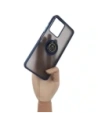 Kup Bizon Case Hybrid Ring Realme C33 / C30 / Narzo 50i Prime fumuriu cu un cadru albastru marin. - BIZ729 - {ean13} - Sklep Home Screen
