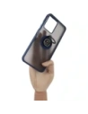 Kup Bizon Case Hybrid Ring Realme C33 / C30 / Narzo 50i Prime fumuriu cu un cadru albastru marin. - BIZ729 - {ean13} - Sklep Home Screen
