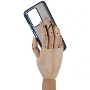 Kup Etui z uchwytem na palec Bizon Case Hybrid Ring do Realme C33 / C30 / Narzo 50i Prime przydymione z granatową ramką - BIZ729 - {ean13} - Sklep Home Screen