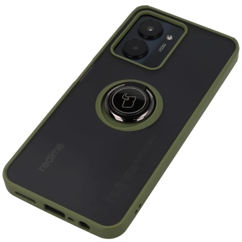 Buy Bizon Case Hybrid Ring Realme C33 / C30 / Narzo 50i Prime smoky with a green frame - BIZ730 - {ean13} - Home Screen Store Europe