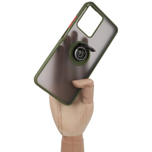 Buy Bizon Case Hybrid Ring Realme C33 / C30 / Narzo 50i Prime smoky with a green frame - BIZ730 - {ean13} - Home Screen Store Europe