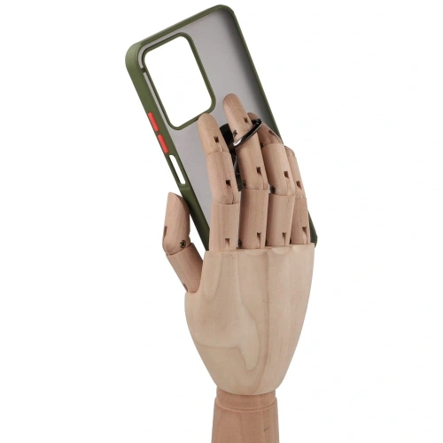 Kup Bizon Case Hybrid Ring für Realme C33 / C30 / Narzo 50i Prime rauchig mit einem grünen Rahmen - BIZ730 - {ean13} - Sklep Home Screen