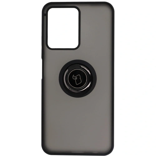Kup Etui s úchytem na prst Bizon Case Hybrid Ring pro Realme C33 / C30 / Narzo 50i Prime kouřové s černým rámečkem - BIZ731 - {ean13} - Sklep Home Screen