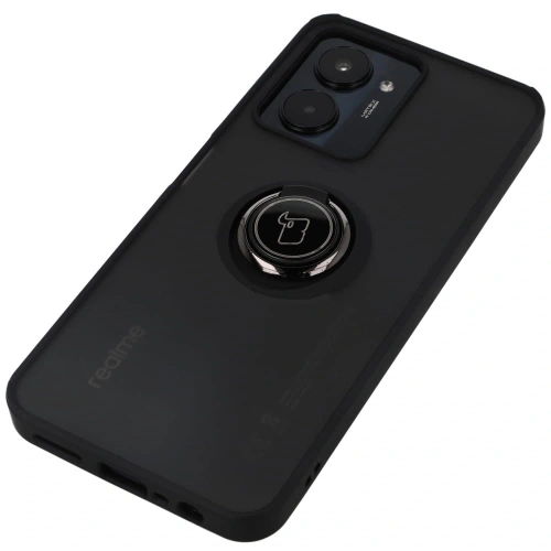 Kup Etui s úchytem na prst Bizon Case Hybrid Ring pro Realme C33 / C30 / Narzo 50i Prime kouřové s černým rámečkem - BIZ731 - {ean13} - Sklep Home Screen
