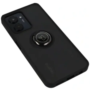 Kup Etui z uchwytem na palec Bizon Case Hybrid Ring do Realme C33 / C30 / Narzo 50i Prime przydymione z czarną ramką - BIZ731 - {ean13} - Sklep Home Screen