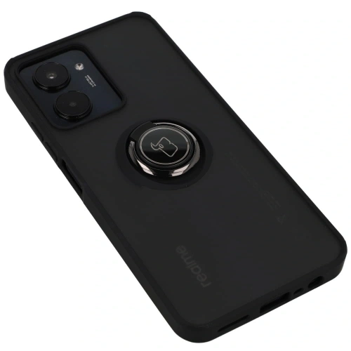 Kup Etui s úchytem na prst Bizon Case Hybrid Ring pro Realme C33 / C30 / Narzo 50i Prime kouřové s černým rámečkem - BIZ731 - {ean13} - Sklep Home Screen