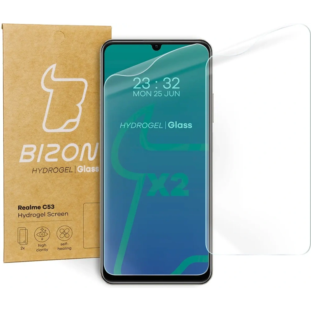 Folia hydrożelowa na ekran Bizon Glass Hydrogel do Realme C53 / Note 50 [2 PACK]