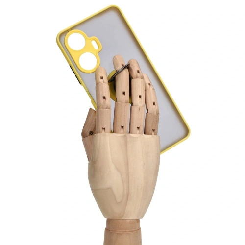 Kup Etui s úchopem na prst Bizon Case Hybrid Ring pro Realme C55 kouřové se žlutým rámem. - BIZ738 - {ean13} - Sklep Home Screen