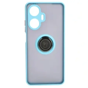 Kup Pouzdro s držákem na prst Bizon Case Hybrid Ring pro Realme C55 kouřové s světle modrým rámečkem - BIZ739 - {ean13} - Sklep Home Screen