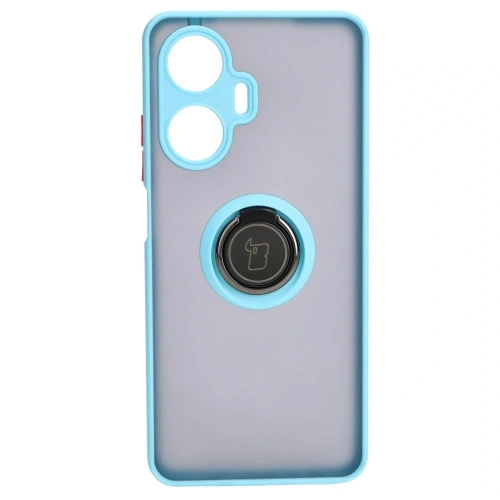 Kup Pouzdro s držákem na prst Bizon Case Hybrid Ring pro Realme C55 kouřové s světle modrým rámečkem - BIZ739 - {ean13} - Sklep Home Screen