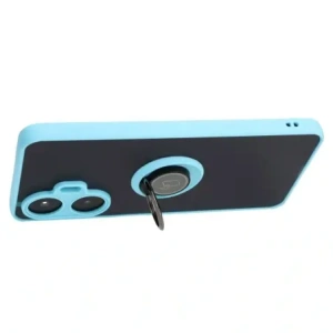 Kup Etui z uchwytem na palec Bizon Case Hybrid Ring do Realme C55 przydymione z jasnoniebieską ramką - BIZ739 - {ean13} - Sklep Home Screen