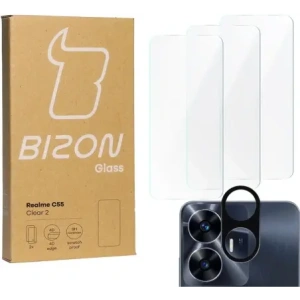 Kup BIZON Clear 2 3x kijelző üveg + kamera üveg Realme C55-hoz - BIZ741 - {ean13} - Sklep Home Screen