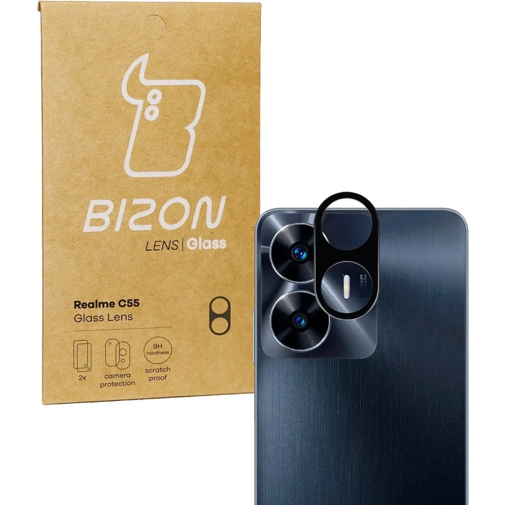 Szkło na aparat Bizon Glass Lens do Realme C55 [2 PACK]
