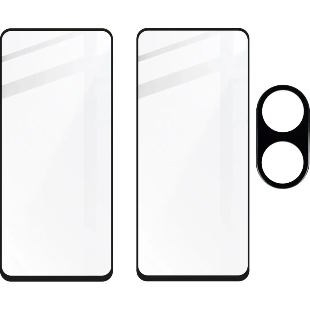 2x Szkło na ekran + szkło na aparat BIZON Edge 2 do Realme C55
