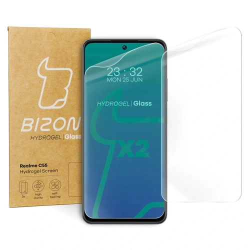 Buy Bizon Glass Hydrogel Realme C55 [2 PACK] - BIZ745 - {ean13} - Home Screen Store Europe