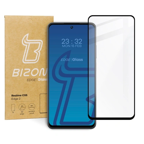 Kup Szkło hartowane Bizon Glass Edge 2 do Realme C55 / OnePlus Nord CE 3 Lite czarne - BIZ746 - {ean13} - Sklep Home Screen