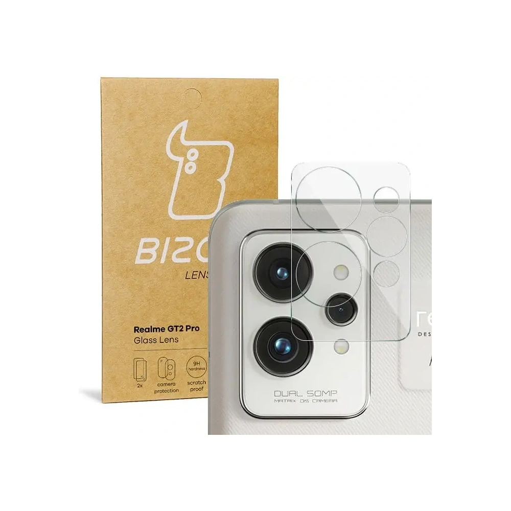 Szkło na aparat Bizon Glass Lens do Realme GT2 Pro [2 PACK]