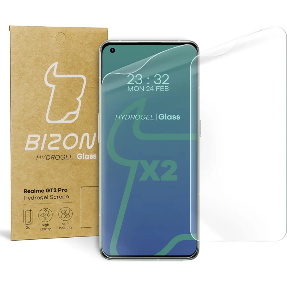 Folia hydrożelowa na ekran Bizon Glass Hydrogel Realme GT2 Pro [2 PACK]