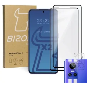 Kup Szkło hartowane Bizon Glass Edge - [2 PACK] + ochrona na obiektyw Realme GT Neo 3 - BIZ762 - {ean13} - Sklep Home Screen