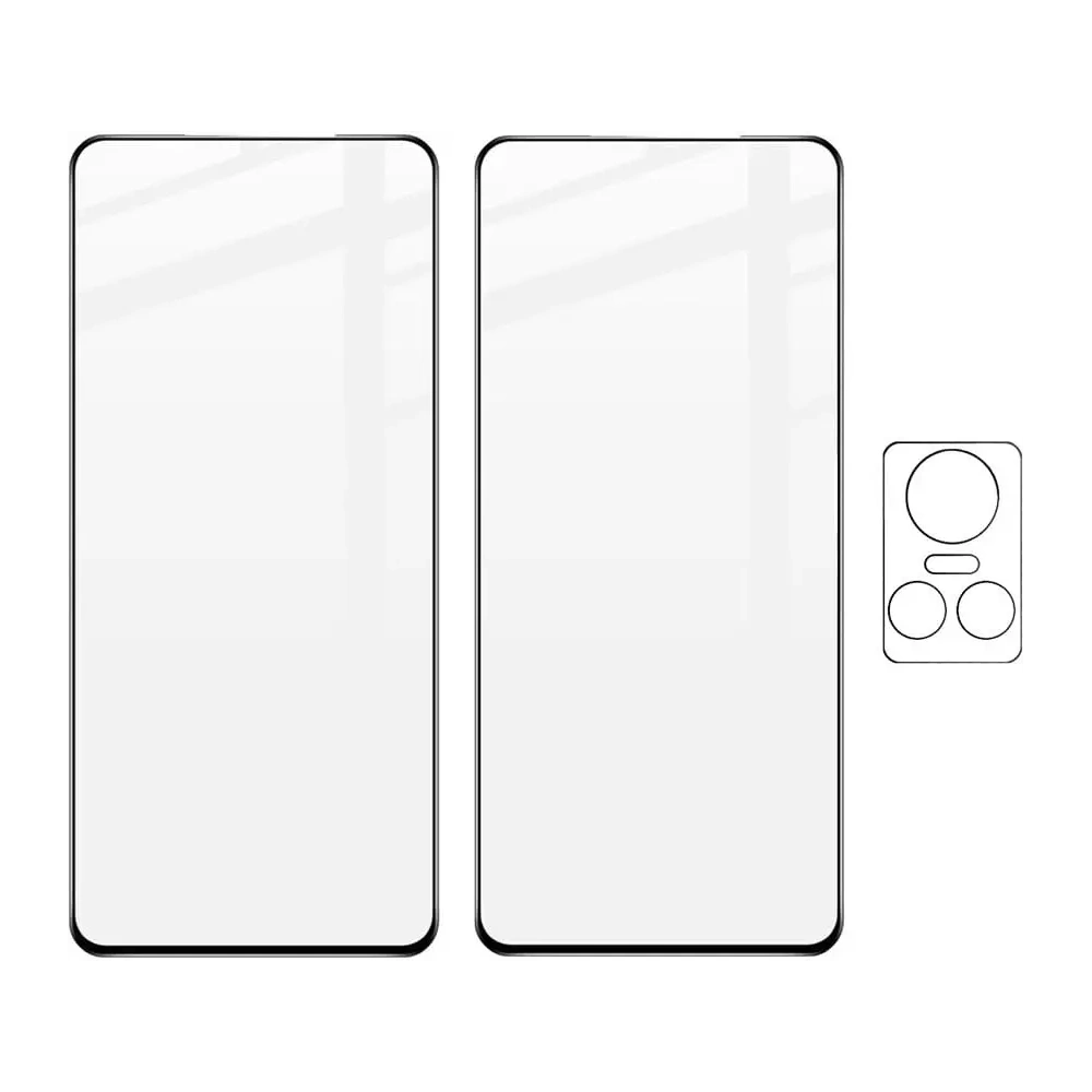 Szkło hartowane Bizon Glass Edge - [2 PACK] + ochrona na obiektyw Realme GT Neo 3