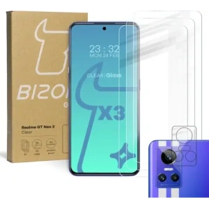 Kup Szkło hartowane Bizon Glass Clear - 3 szt. + obiektyw Realme GT Neo 3 - BIZ763 - {ean13} - Sklep Home Screen