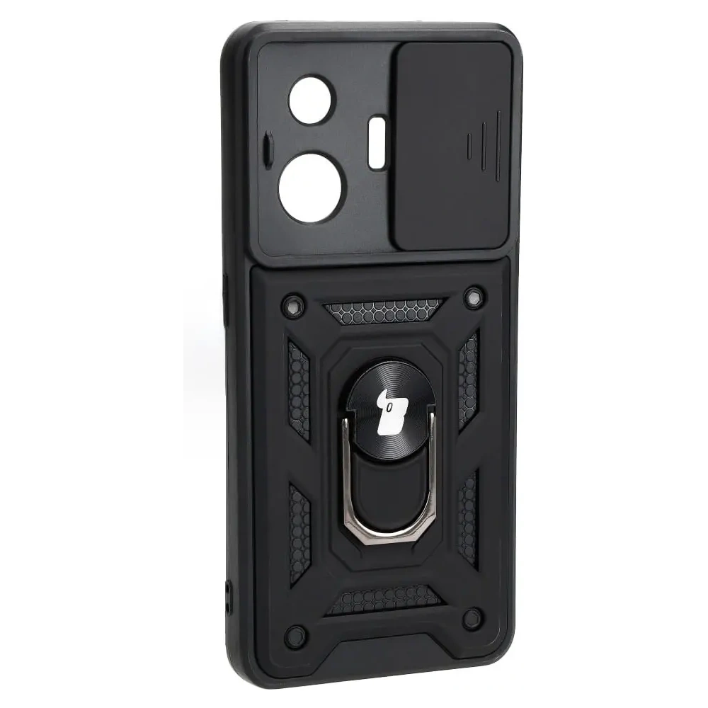 Etui Bizon Case CamShield Ring do Realme GT3 czarne