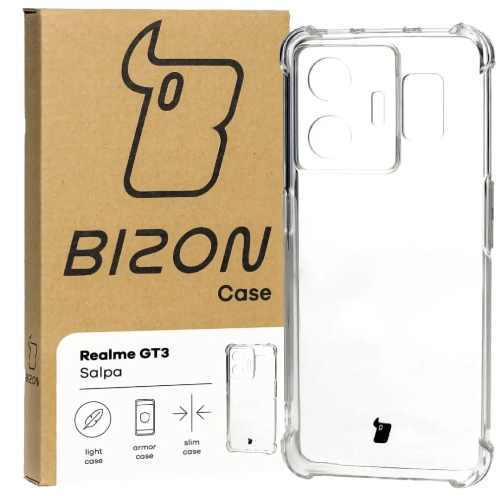 Elastyczne etui Bizon Case Salpa do Realme GT3 przezroczyste