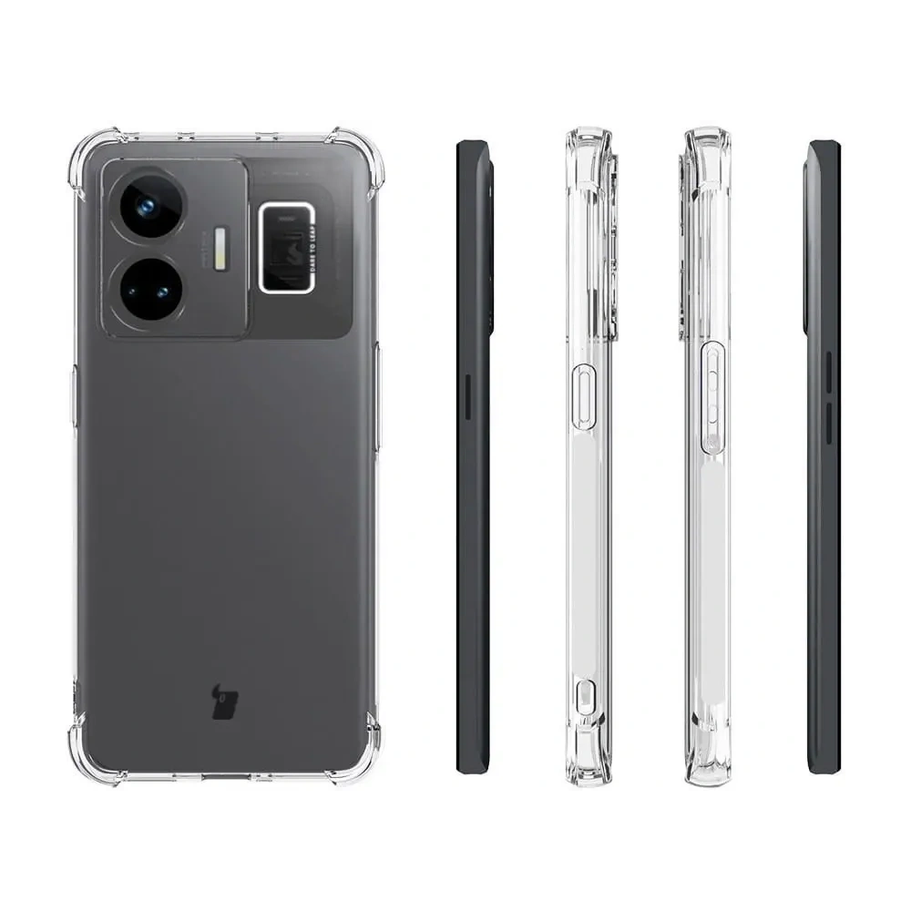 Etui + 2x folia Bizon Case Clear Pack do Realme GT3 przezroczyste