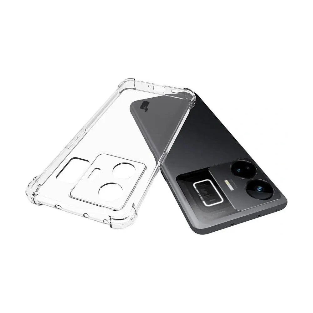 Etui + 2x folia Bizon Case Clear Pack do Realme GT3 przezroczyste