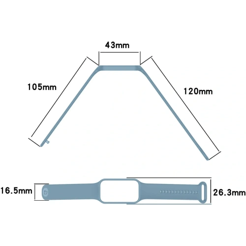 Kup Bizon heveder + tok óra pöttyök Xiaomi Redmi Smart Band 2 / Xiaomi Mi Band 8 Aktív kék - BIZ784 - {ean13} - Sklep Home Screen