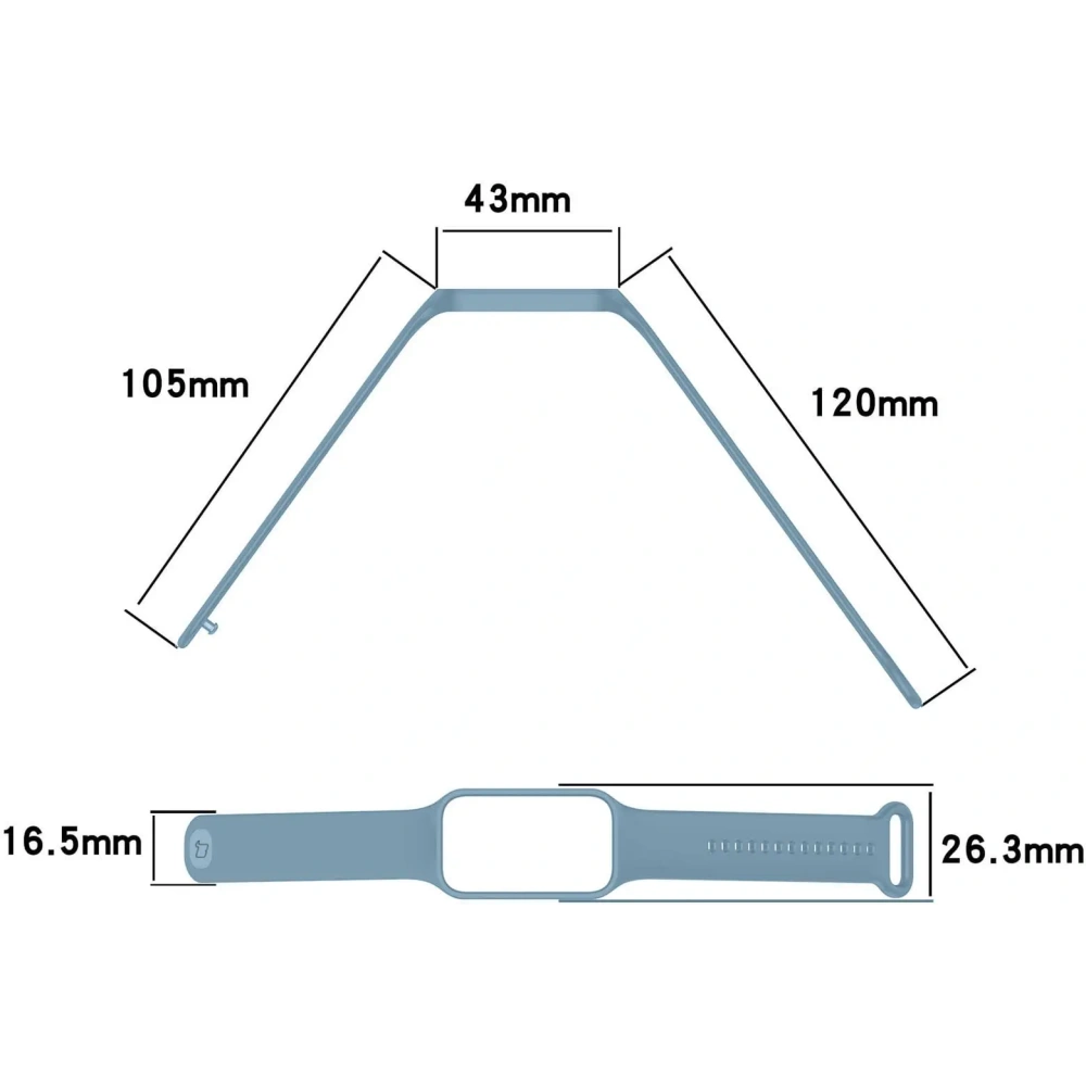 Etui z paskiem Bizon Strap + Case Watch Dots do Xiaomi Redmi Smart Band 2 / Xiaomi Mi Band 8 Active błękitne