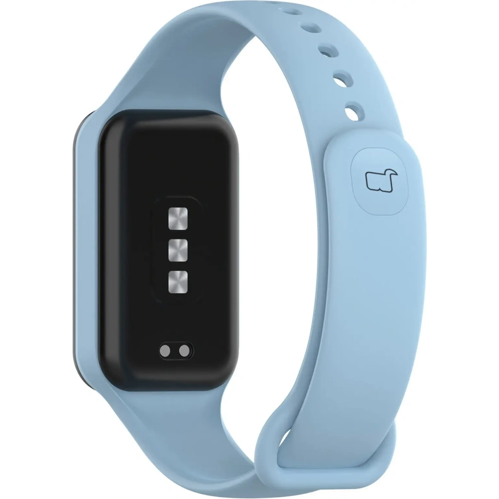 Etui z paskiem Bizon Strap + Case Watch Dots do Xiaomi Redmi Smart Band 2 / Xiaomi Mi Band 8 Active błękitne