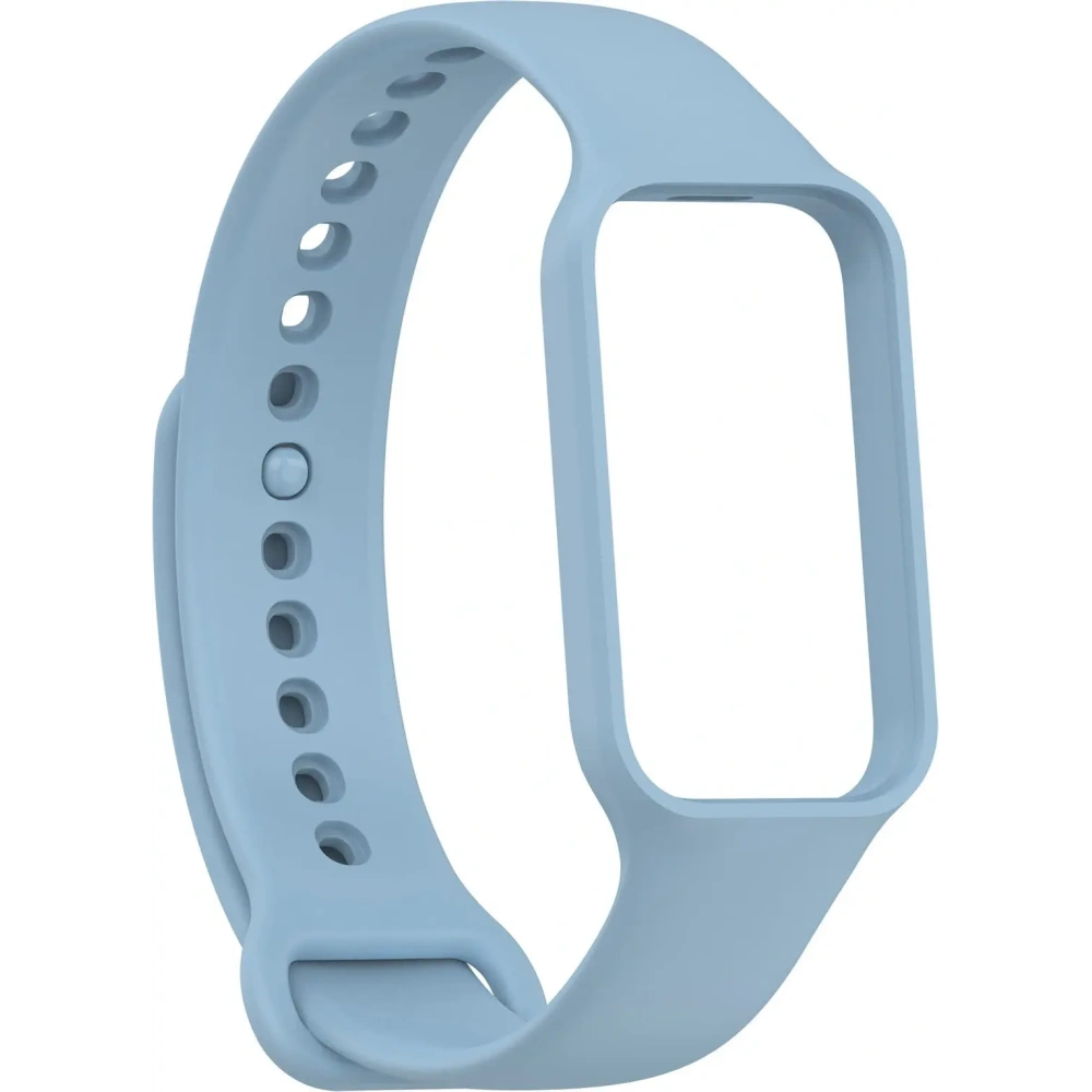 Etui z paskiem Bizon Strap + Case Watch Dots do Xiaomi Redmi Smart Band 2 / Xiaomi Mi Band 8 Active błękitne