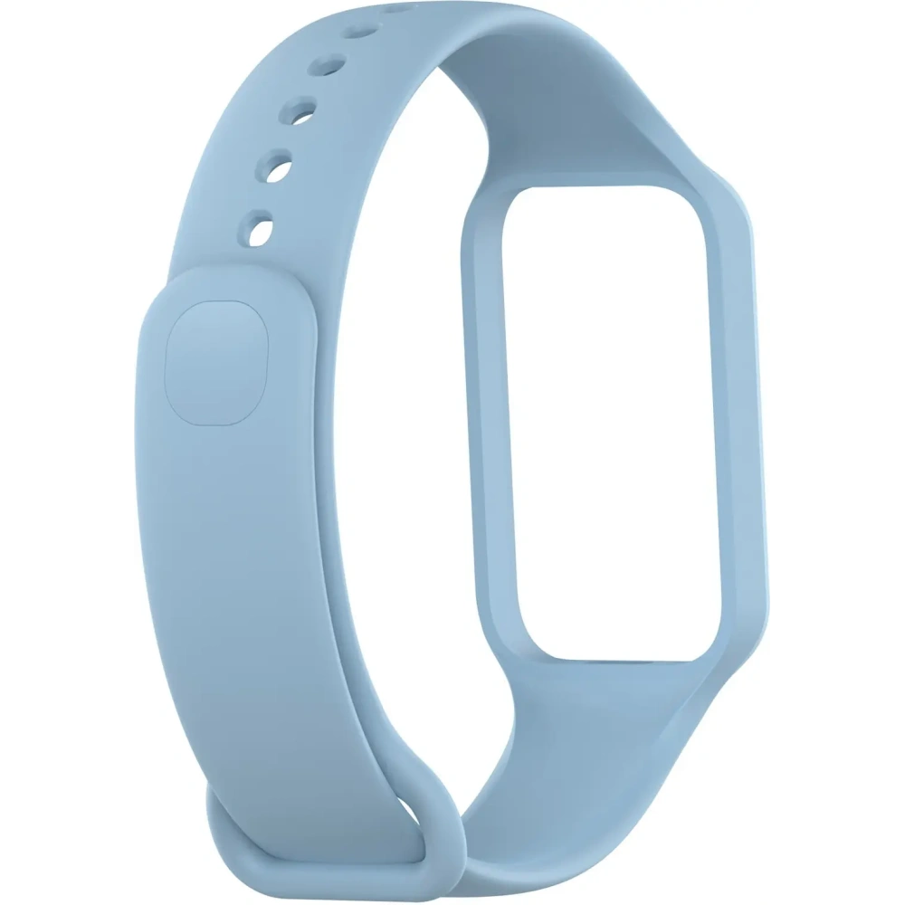Etui z paskiem Bizon Strap + Case Watch Dots do Xiaomi Redmi Smart Band 2 / Xiaomi Mi Band 8 Active błękitne